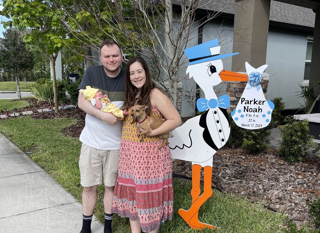 Welcome home baby boy! – stork signs, Odessa, FL